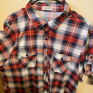 Women’s passport button up flannel